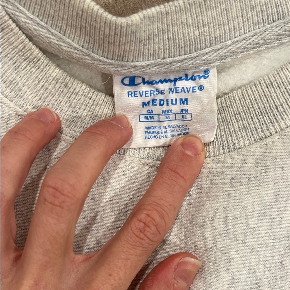 Vintage Gray NYU champion Sweatshirt sz Medium - Picture 2 of 7